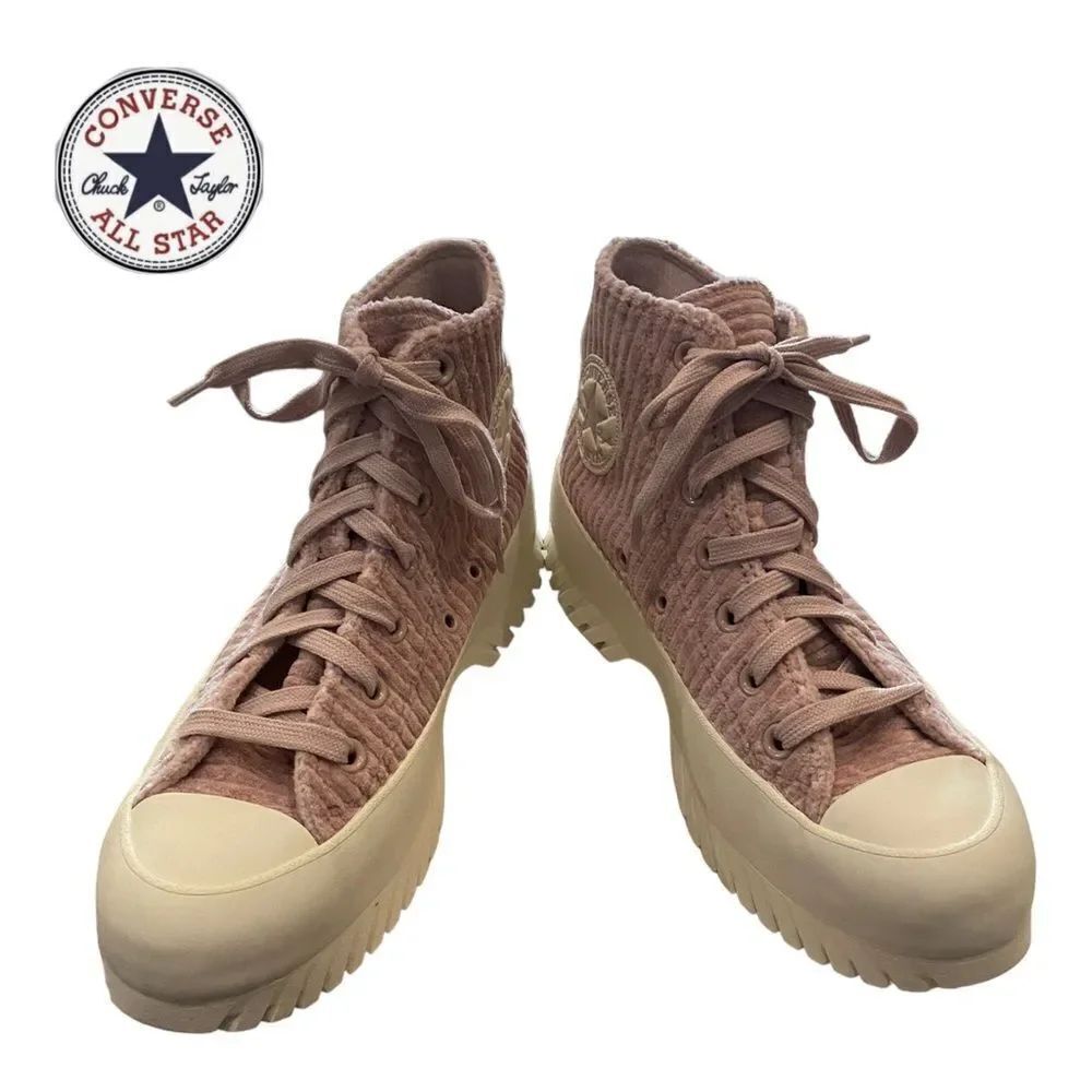 Converse Chuck Taylor All Star Lugged 2.0 Mauve Velour Sneakers NEW - Picture 2 of 5